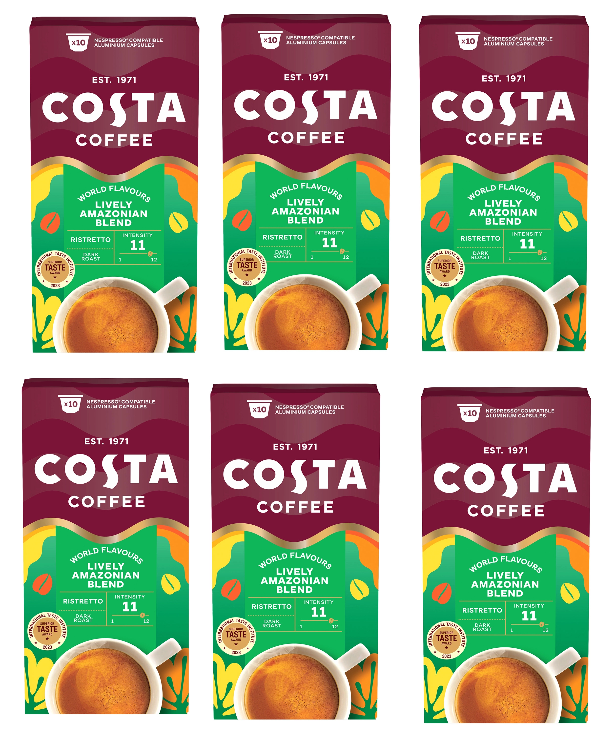 Kapsułki Costa Coffee Lively Amazonian Blend Ristretto 60szt.