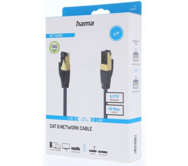 Hama 200694 Cat 8 S/FTP 5m Czarny