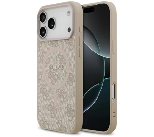 Guess 4G Ring Classic Logo MagSafe do iPhone 17 Pro Max różowy