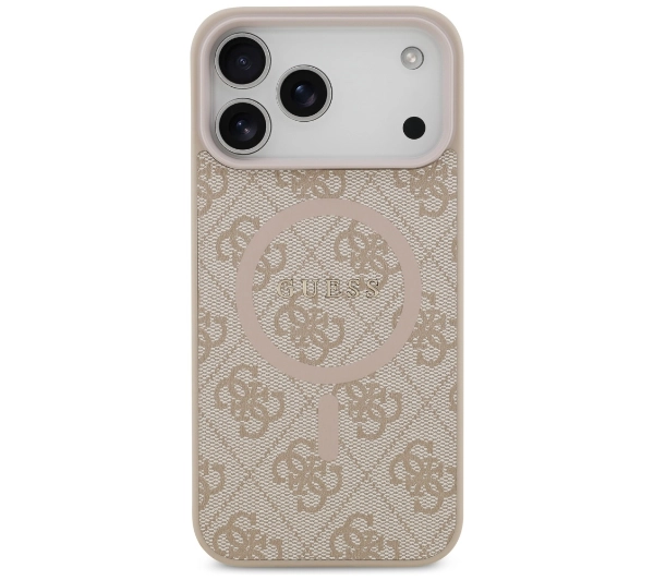 Guess 4G Ring Classic Logo MagSafe do iPhone 17 Pro Max różowy