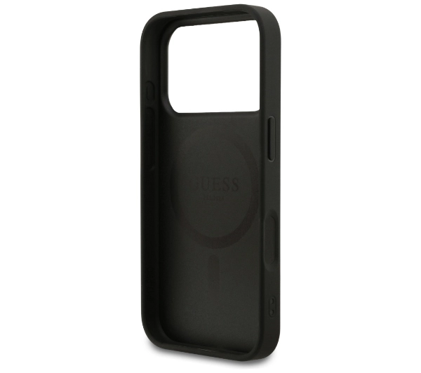 Guess 4G Ring Classic Logo MagSafe do iPhone 17 Pro czarny