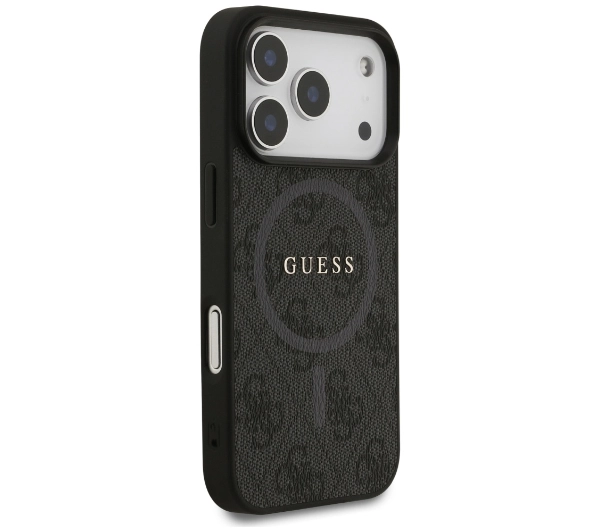 Guess 4G Ring Classic Logo MagSafe do iPhone 17 Pro czarny