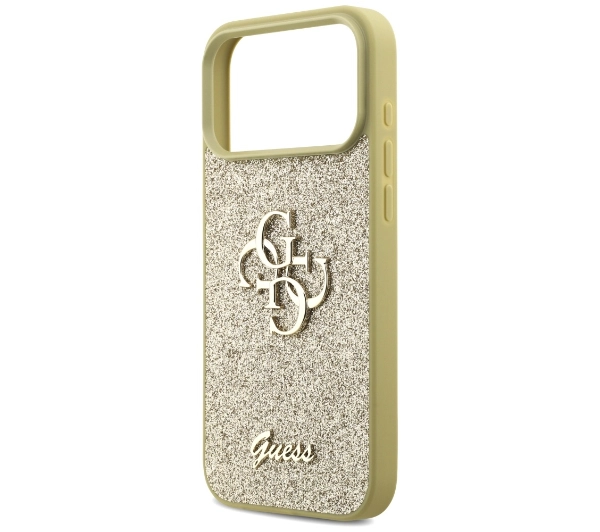 Guess Fixed Glitter Big 4G do iPhone 17 Pro Max złoty