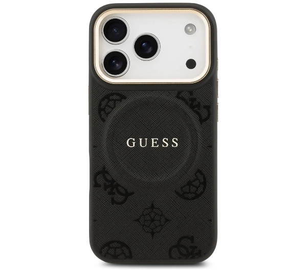 Guess Peony Hot Stamp MagSafe do iPhone 17 Pro czarny