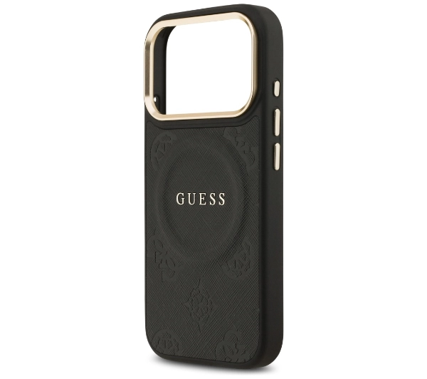 Guess Peony Hot Stamp MagSafe do iPhone 17 Pro czarny