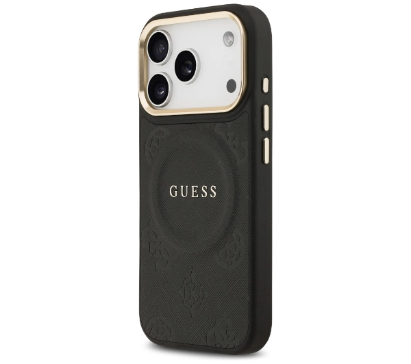 Guess Peony Hot Stamp MagSafe do iPhone 17 Pro czarny