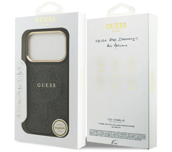 Guess 4G PU Classic Logo MagSafe do iPhone 17 Pro czarny