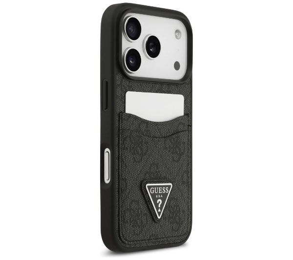 Guess 4G Double Card Triangle do iPhone 17 Pro czarny