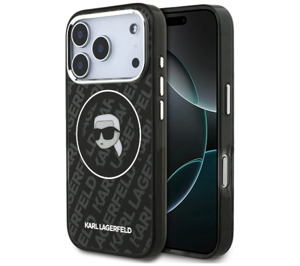 Karl Lagerfeld IML Karl Head Logo MagSafe do iPhone 17 Pro Czarny