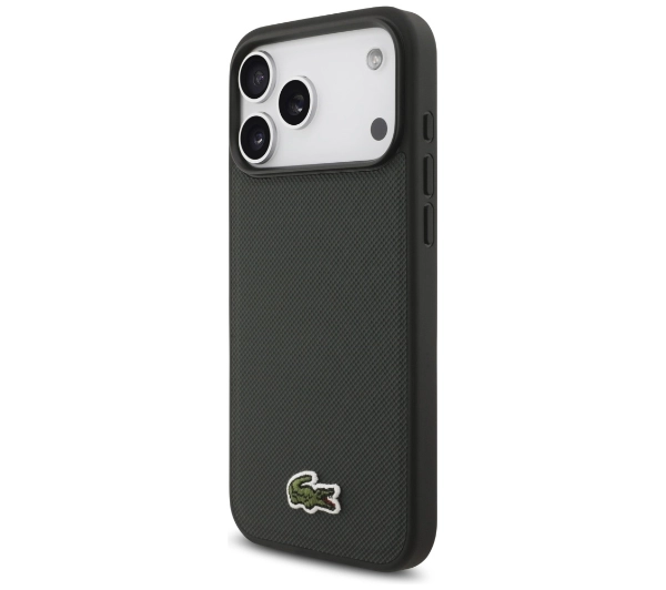 Lacoste Iconic Petit Pique Woven Logo MagSafe do iPhone 17 Pro Max sinople