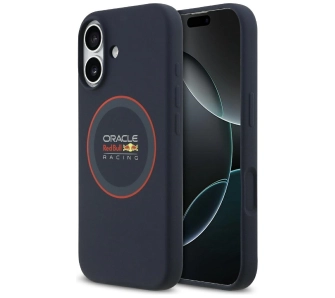 Etui Red Bull Racing Silicone Red Ring MagSafe do iPhone 17 Granatowy