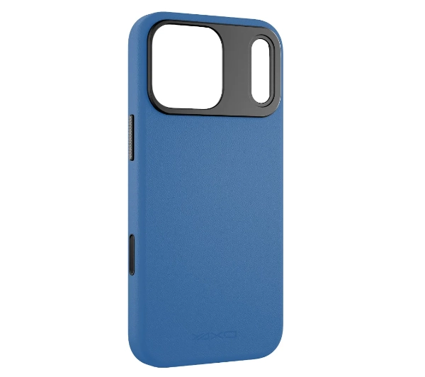 Yaxo Leather Gear Slim Case MagSafe do iPhone 17 Pro Max Niebieski