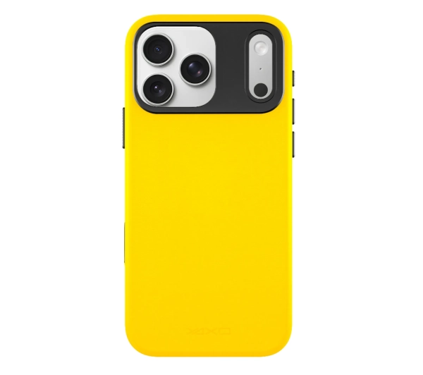 Yaxo Leather Gear Slim Case MagSafe do iPhone 17 Pro Żółty