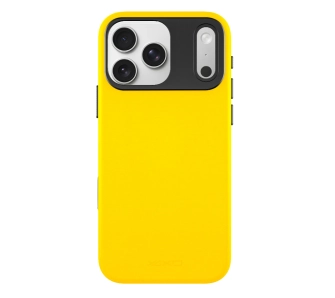 Etui Yaxo Leather Gear Slim Case MagSafe do iPhone 17 Pro Żółty