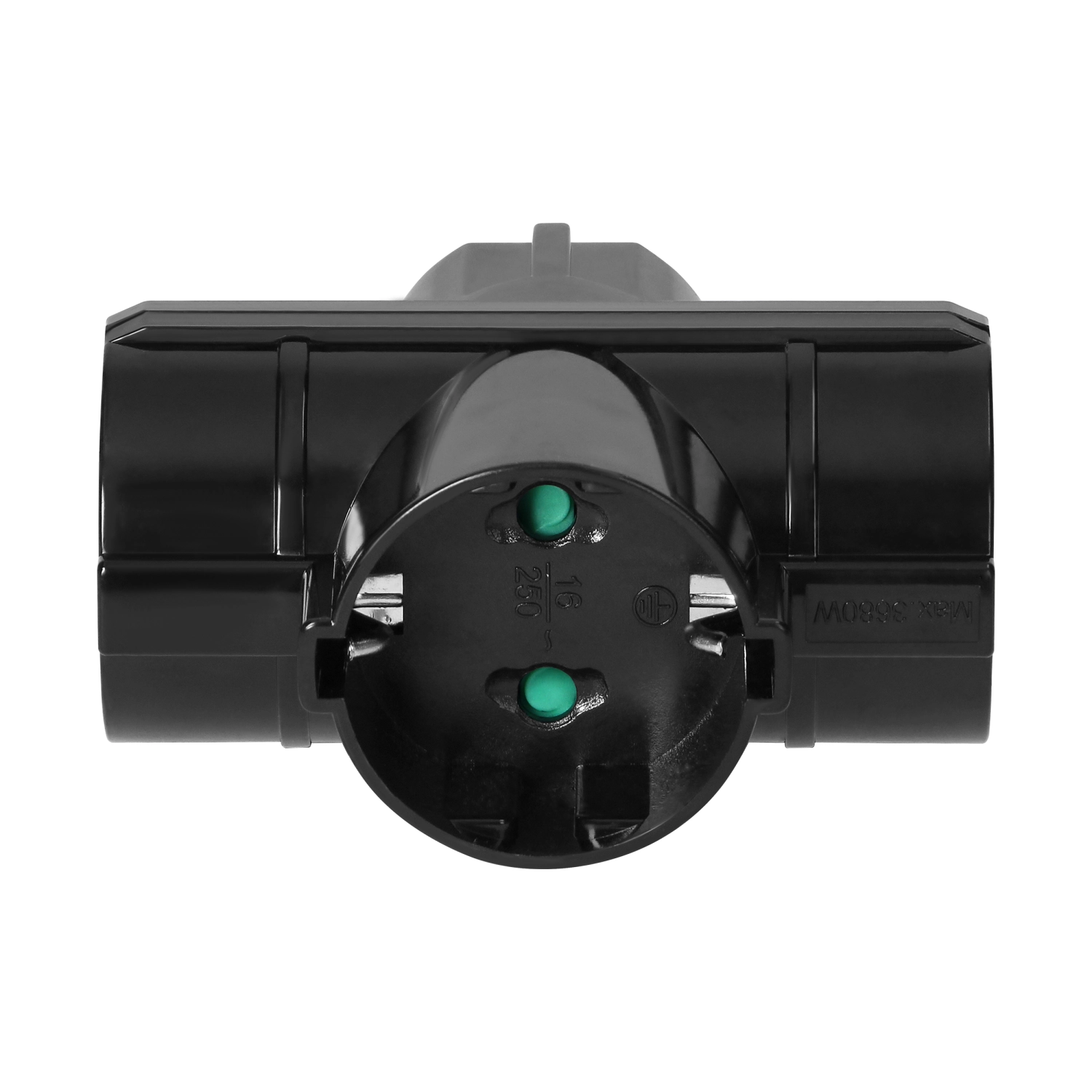 Rozgałęziacz Orno OR-AE-13184(GS)/B 3 gniazda Czarny