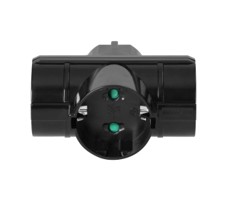 Orno OR-AE-13184(GS)/B 3 gniazda Czarny