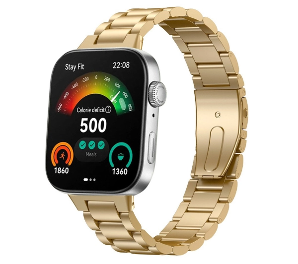 Bizon ze stali nierdzewnej do Huawei Watch Fit 4 / Huawei Watch Fit 4 Pro / Huawei Watch Fit 4 złoty
