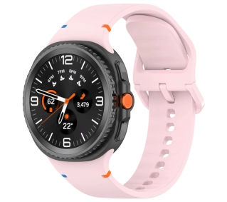 Bizon Strap Watch Silicone G do Samsung Galaxy Watch 8 40 mm / 44 mm / Samsung Galaxy Watch 8 Classic 46 mm różowy