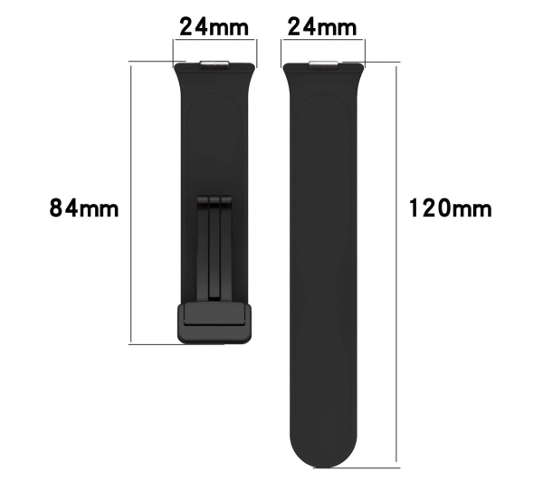 Bizon Strap Watch Silicone L do Huawei Watch Fit 4 / Huawei Watch Fit 4 Pro / Huawei Watch Fit 3 czarny