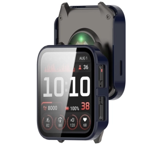 Nakładka na tarczę Bizon ze szkłem do Garmin Venu X1 niebieski