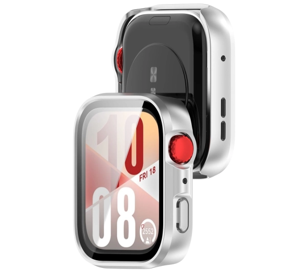 Bizon ze szkłem do Huawei Watch Fit 4 srebrny