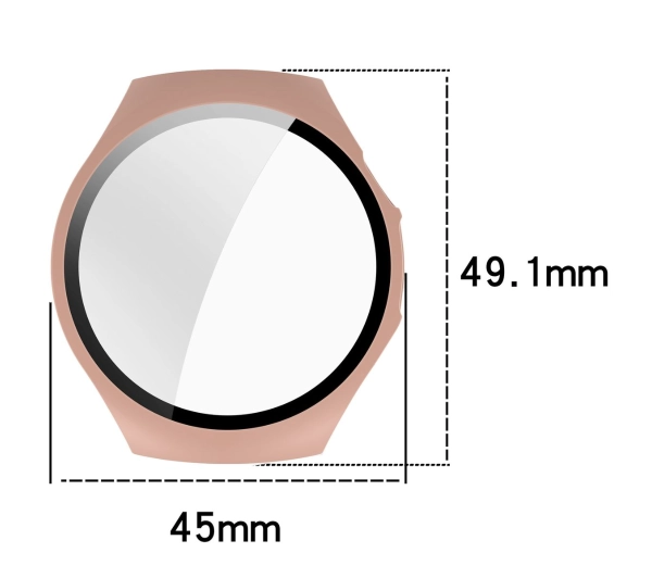 Bizon ze szkłem do Huawei Watch 5 42 mm różowy