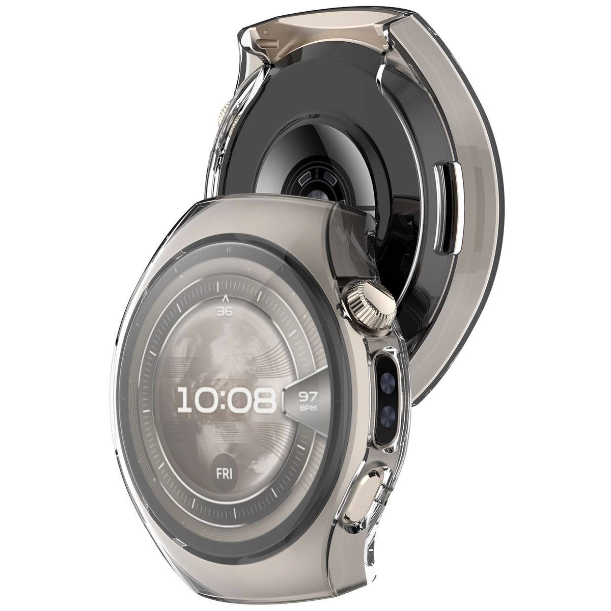 Nakładka na tarczę Bizon Felipe do  Huawei Watch 5 42 mm przezroczysty