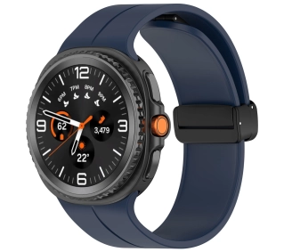Bizon Strap Watch Silicone L do Samsung Galaxy Watch 8 40 mm / 44 mm / Samsung Galaxy Watch 8 Classic 46 mm granatowy