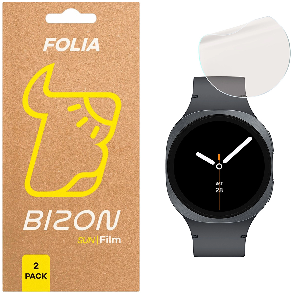 Folia ochronna Bizon matowa Film Sun do Samsung Galaxy Watch 8 40 mm - 2 sztuki