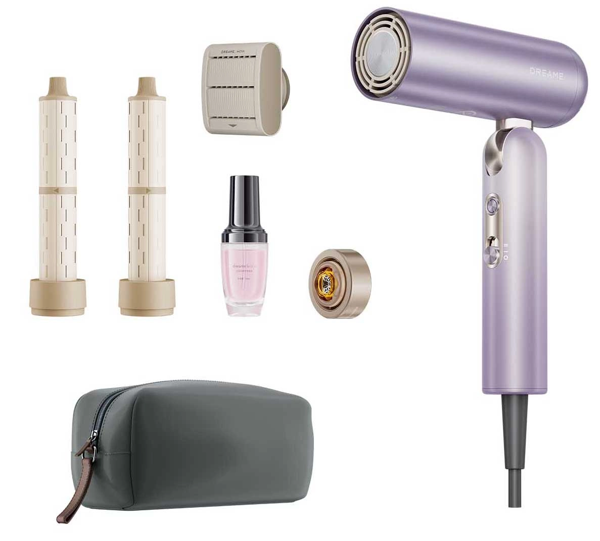 Suszarka do włosów Dreame Pocket Ultra Jonizacja Zimny nawiew 1500W 2 prędkości 4 temperatury Fioletowy