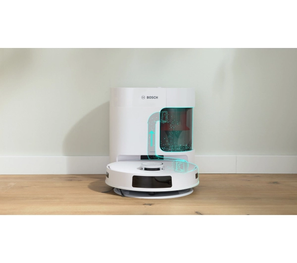 Bosch Spotless Advanced+ BCRD2W Funkcja mopowania Stacja oczyszczająca Tworzenie mapy pomieszczenia 75dB - Kup na Raty - RRSO 0%