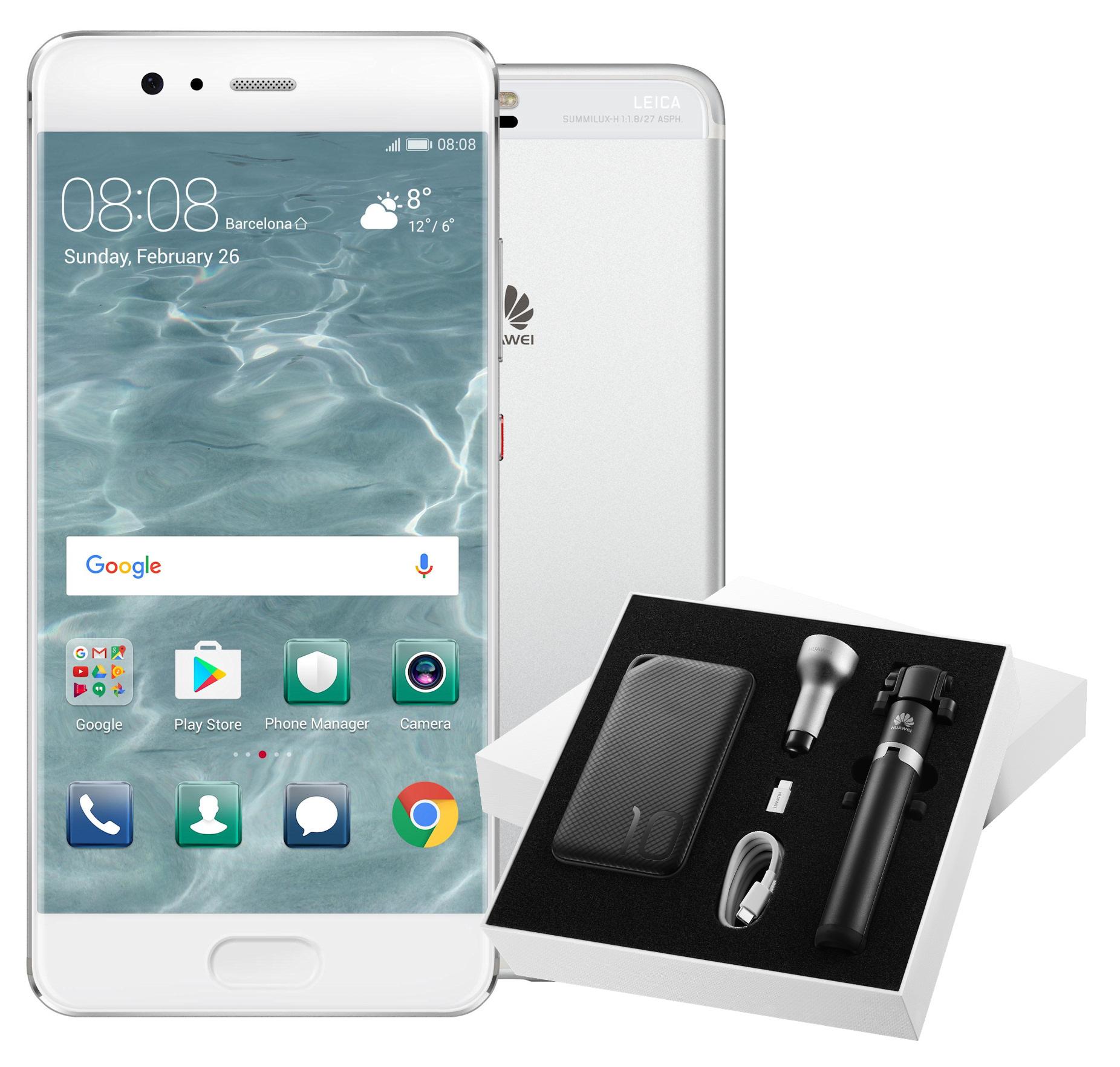 Smartfon Huawei P10 (srebrny) + zestaw akcesoriów