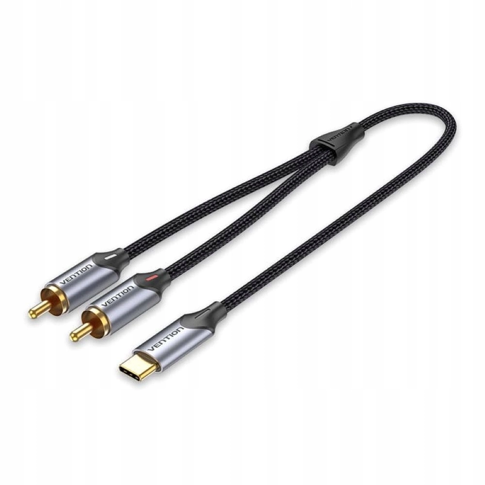 Kabel audio Vention BGUHF USB-C na 2x RCA Męski 1m Czarny