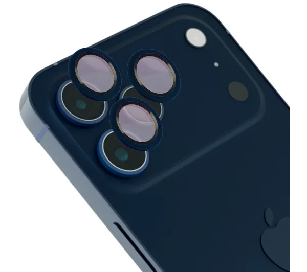 Bizon na aparat z aplikatorem Snap Lens do iPhone 17 Pro / iPhone 17 Pro Max, granatowa ramka