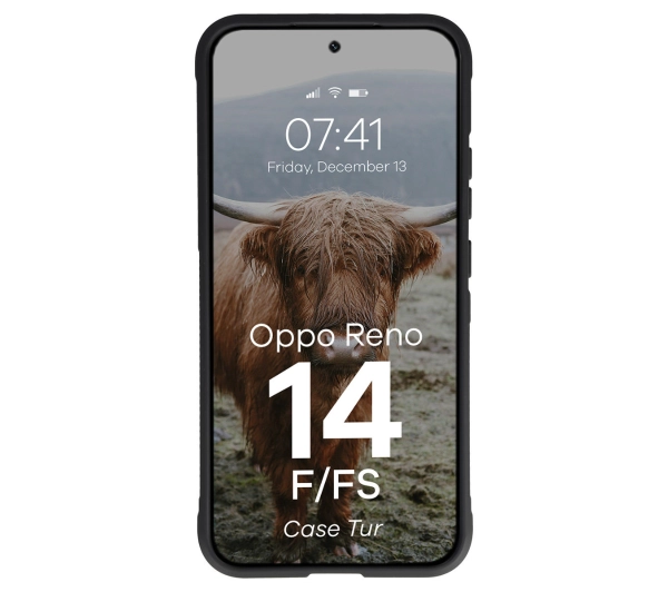 Bizon Pancerne Tur do Oppo Reno 14 F / FS Czarny