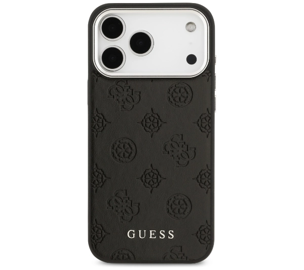 Guess Peony Hot Stamp Script MagSafe do iPhone 17 Pro Max Czarny