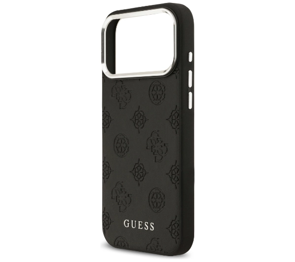 Guess Peony Hot Stamp Script MagSafe do iPhone 17 Pro Max Czarny