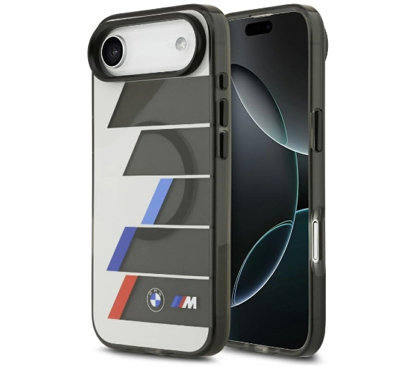 BMW M IML Metal Buttons Tricolor Lines MagSafe do iPhone Air Antracyt