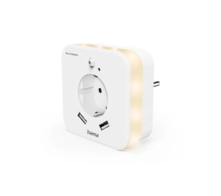 Hama Nocna LED Z Gniazdkiem 2xUSB