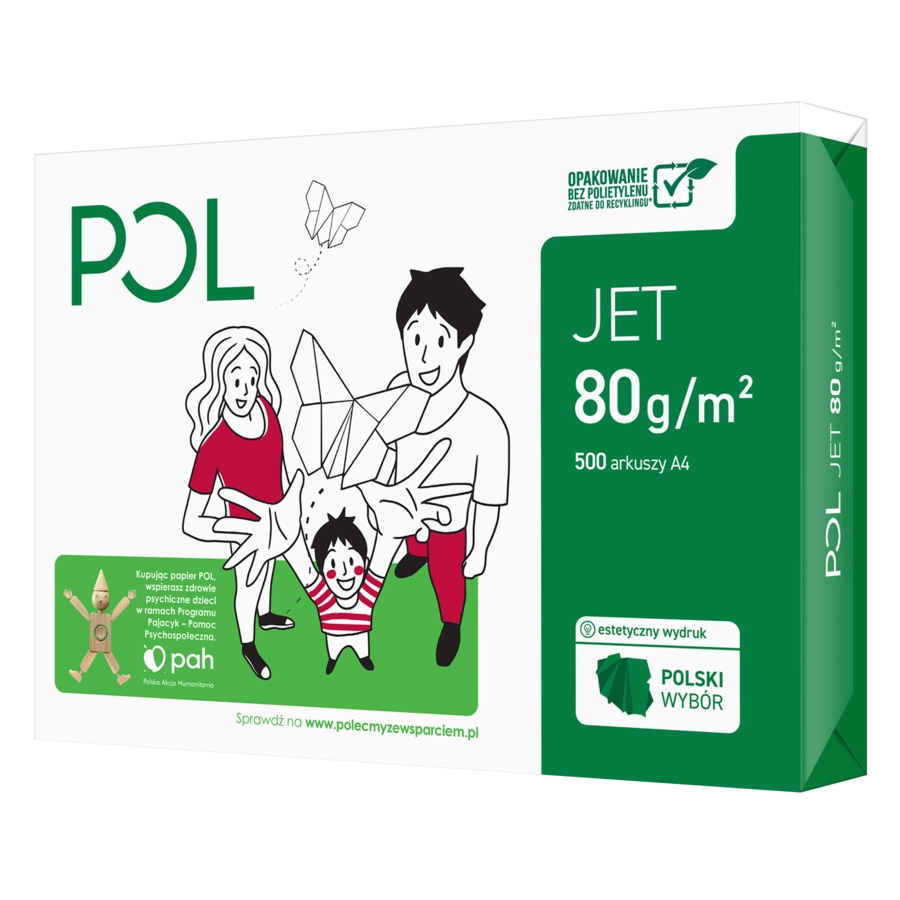 Papier do drukarek POL JET A4 80 g/m² 500 Arkuszy