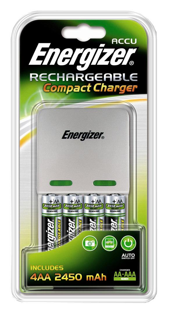 Ładowarka Energizer Compact + 4 akumulatory AA 2450 mAh