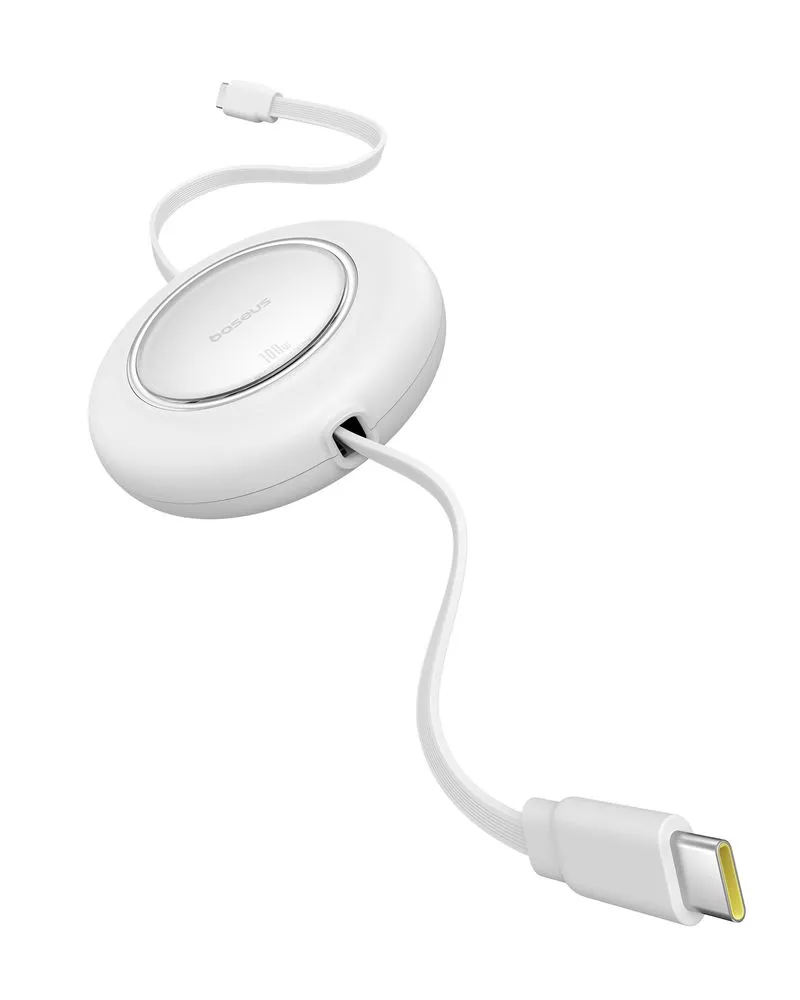 Kabel Baseus Free2Pull USB-C do USB-C 100W 2m Biały