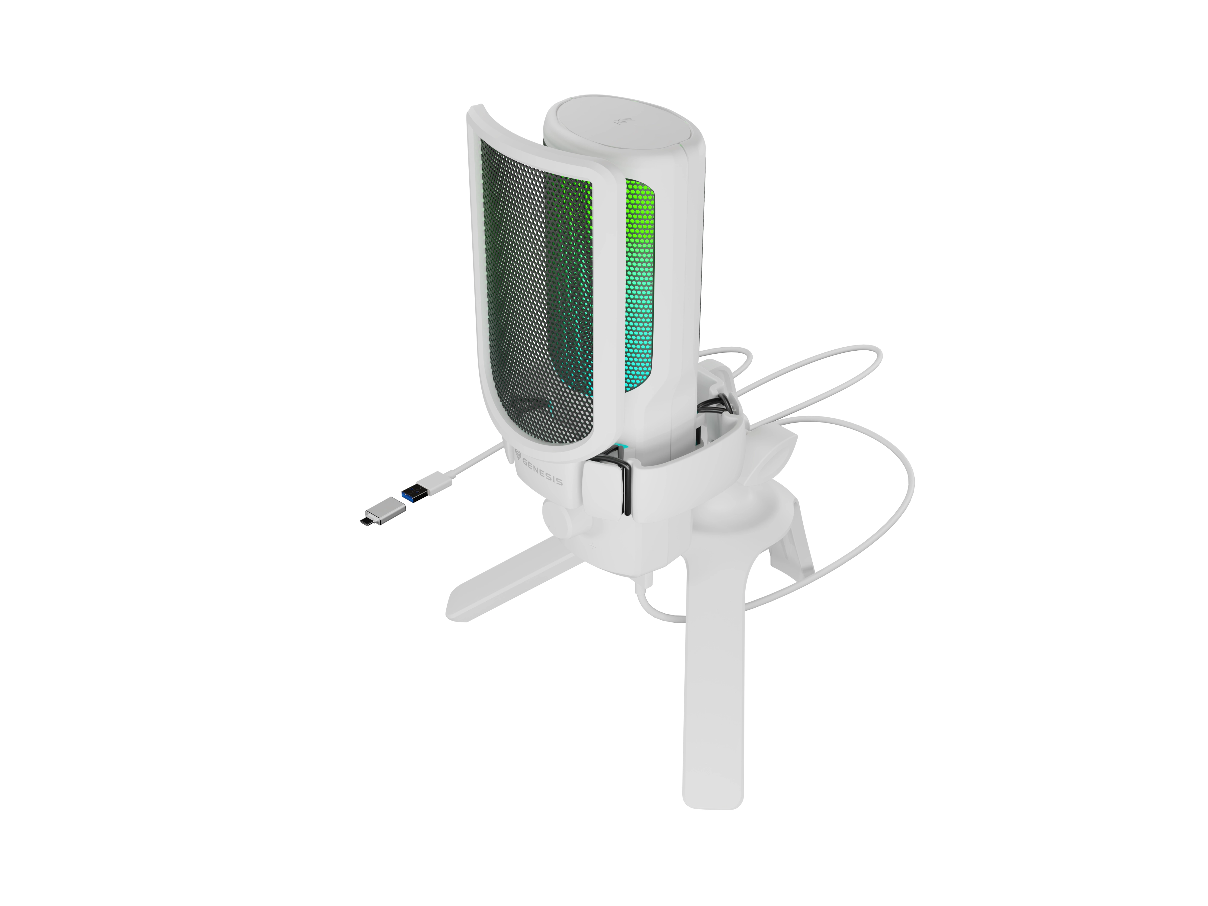 Mikrofon Genesis Radium 250 Przewodowy Pojemnościowy Biały