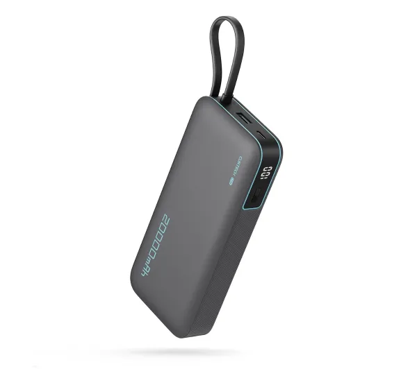 Cuktech Powerbank CUKP200NGLDG 55W 20000mAh wbudowany kabel USB-C