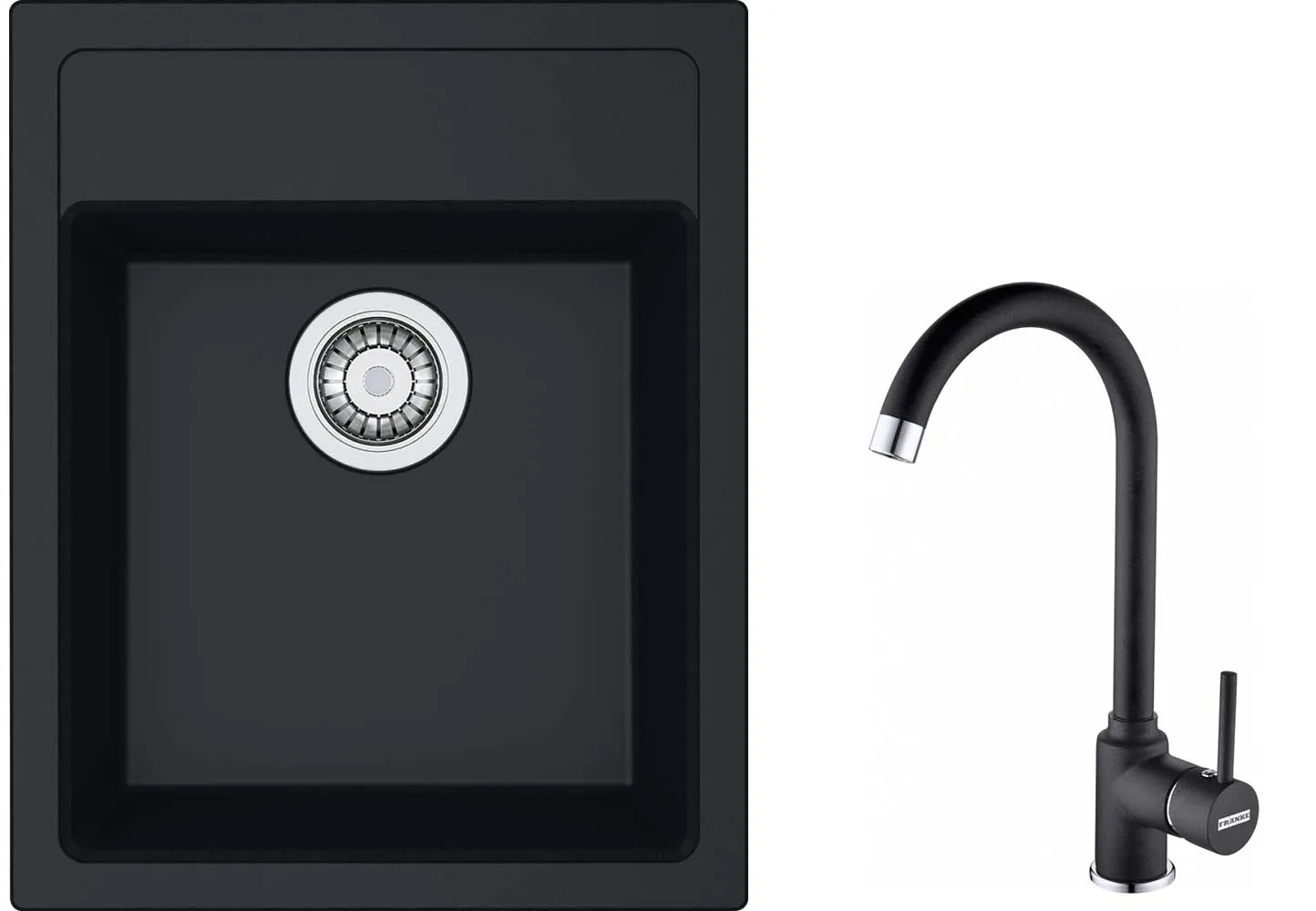 Zlewozmywak Franke Sirius SID 610-36 Onyx + bateria Pola Onyx