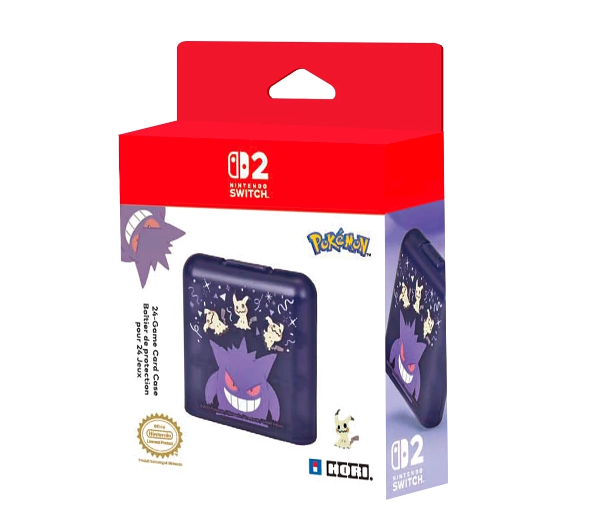 Etui Hori NSX-091E Gengar & Mimikyu na 24 gry do Nintendo Switch 2