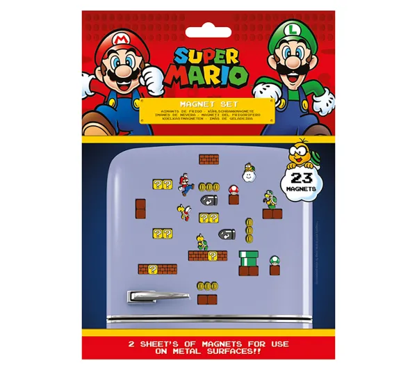 Pyramid Super Mario Mushroom Kingdom Magnet Set