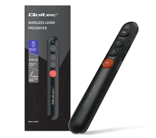 Qoltec 50631 Prezenter 4w1 USB 3.0 2.4GHz Czarny