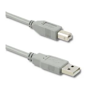 Kabel USB Qoltec 50395 USB 2.0 A - USB 2.0 B 1m Szary