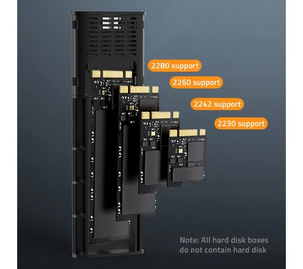 Qoltec 52271 M.2 SSD SATA NVMe USB-C Szary
